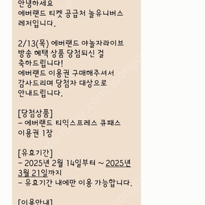 에버랜드 자유이용권+츄러스+티익스큐패스 4장