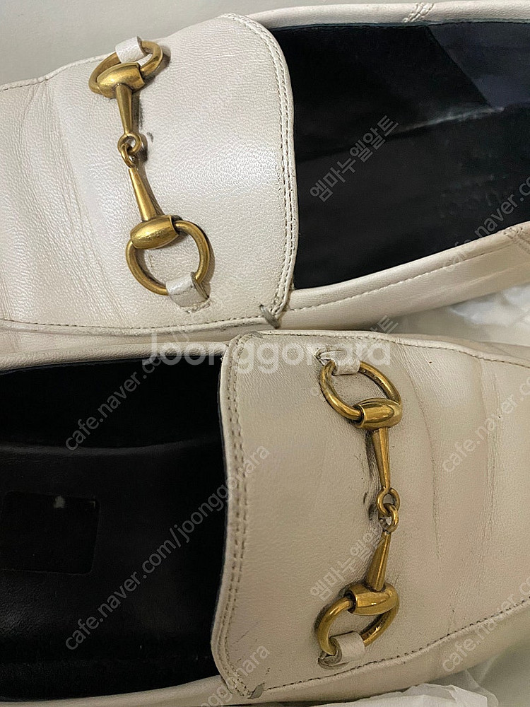 구찌 여성 홀스빗 로퍼 정품 화이트38반(250~255--3