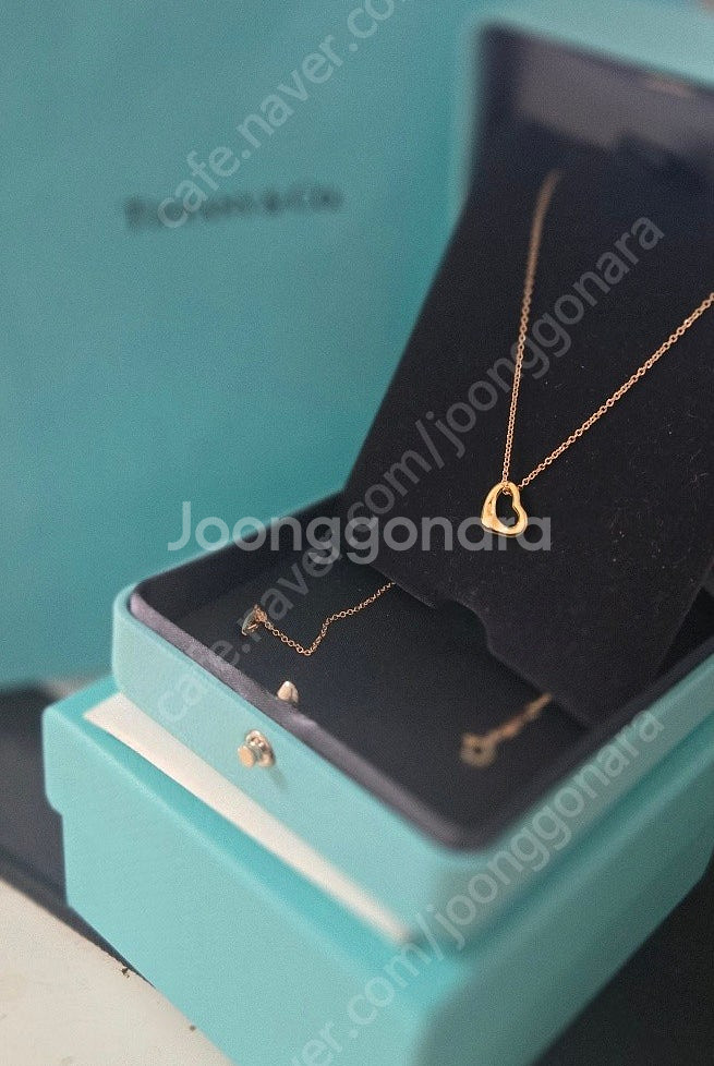 티파니앤코 오픈하트 11mm 로즈골드 목걸이--2