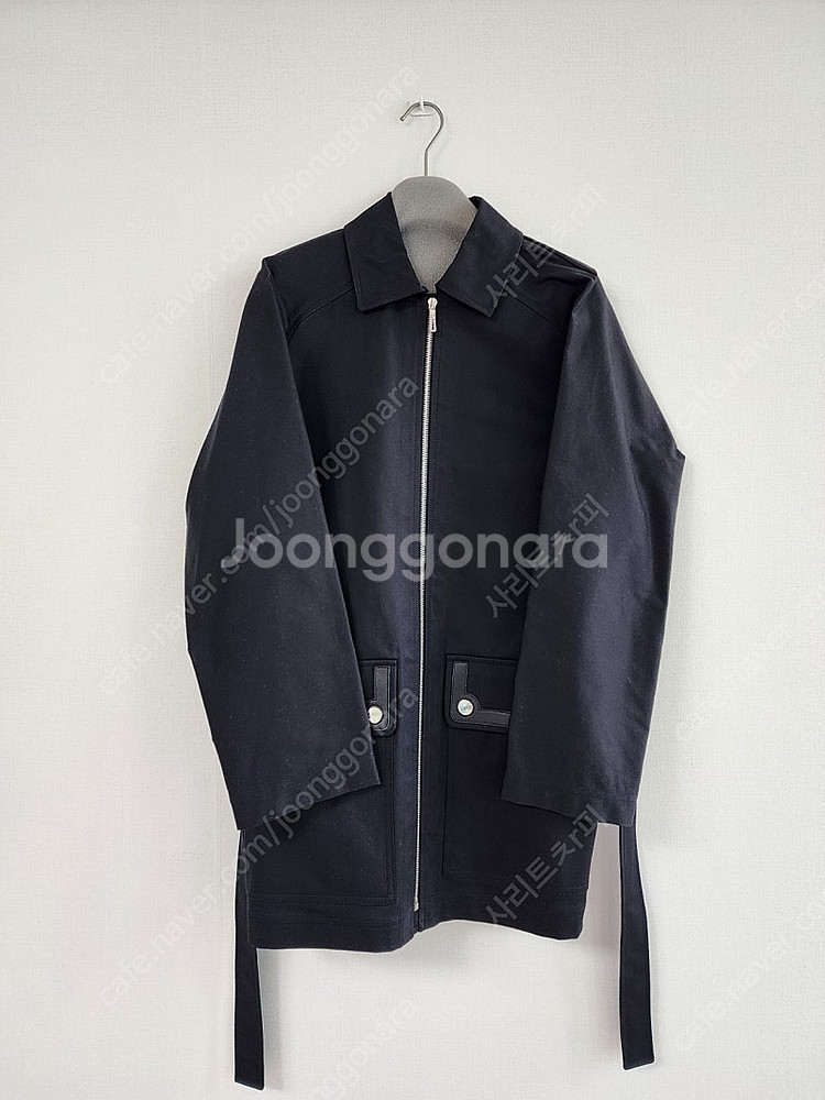 [새상품] 에르메스 코튼 하프 자켓 블랙 Manteau...--7