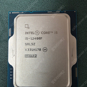 인텔 i5 12400f cpu 국내정품 팝니다.