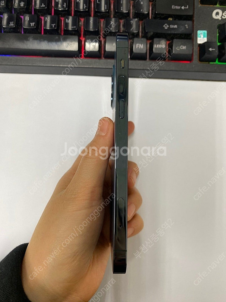 197611 아이폰12프로 블루 외관깔끔 256GB 무...--5