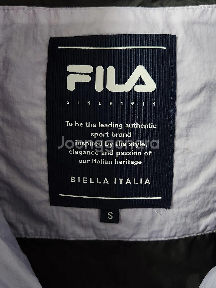 휠라 FILA 크롭 다운패딩 연보라 90s 정가27만원 상태좋음 진짜 두툼해요--2