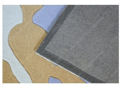 블랙앤 화이트 거실 카페트 러그--1