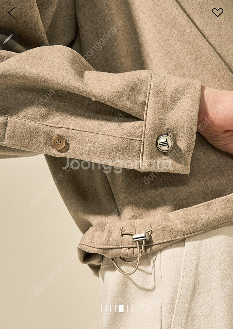 한섬 랑방 [새옷] 캐시미어 블렌드 크롭 셔츠 택포24(정상가69.5만)--2