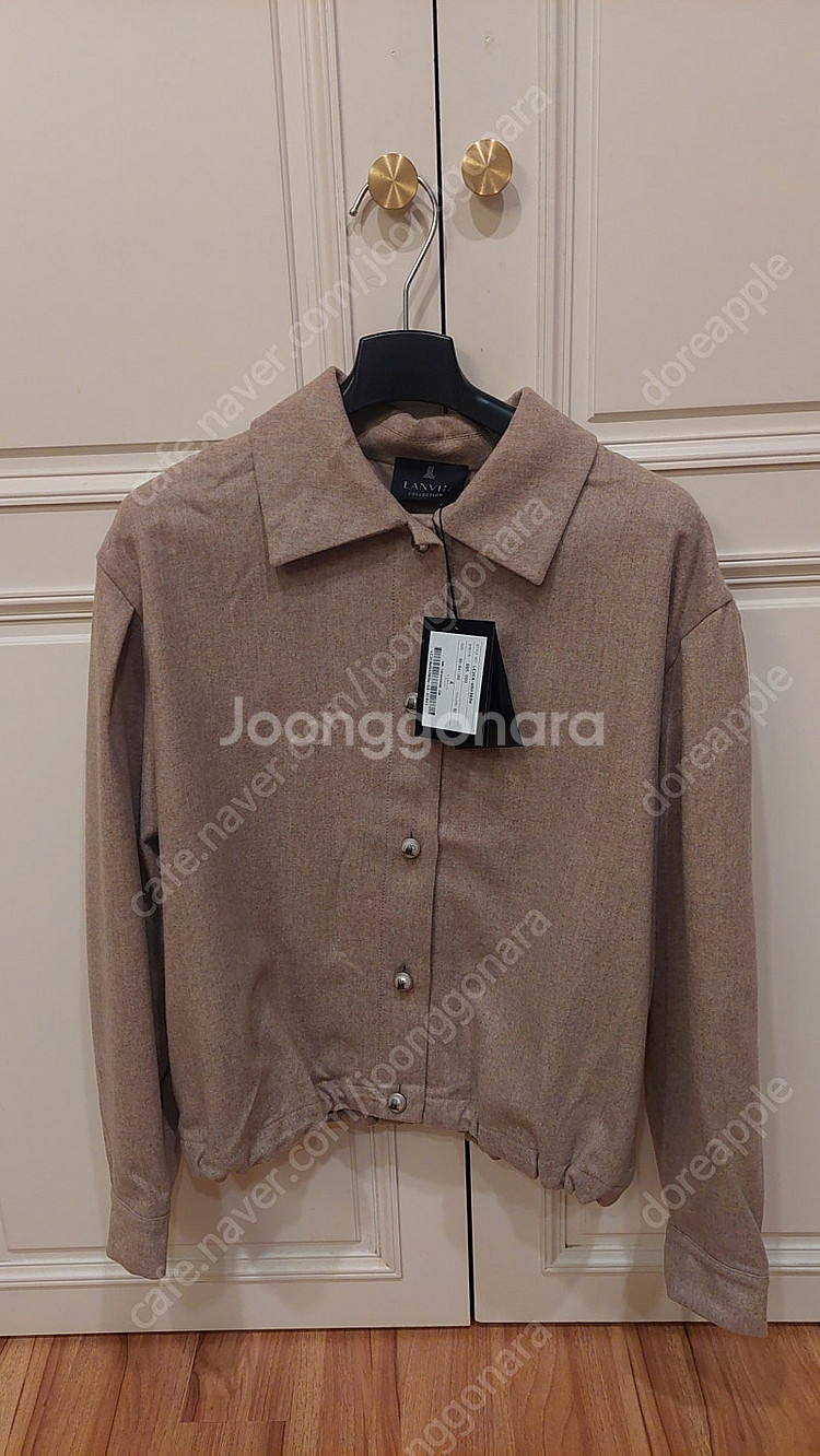 한섬 랑방 [새옷] 캐시미어 블렌드 크롭 셔츠 택포24(정상가69.5만)--5