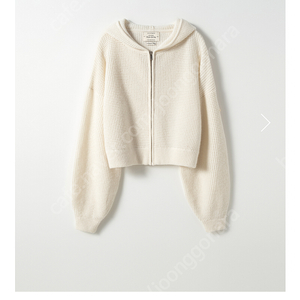 포유온 로아 아이보리 Roa Wool Hoodie Zip Up