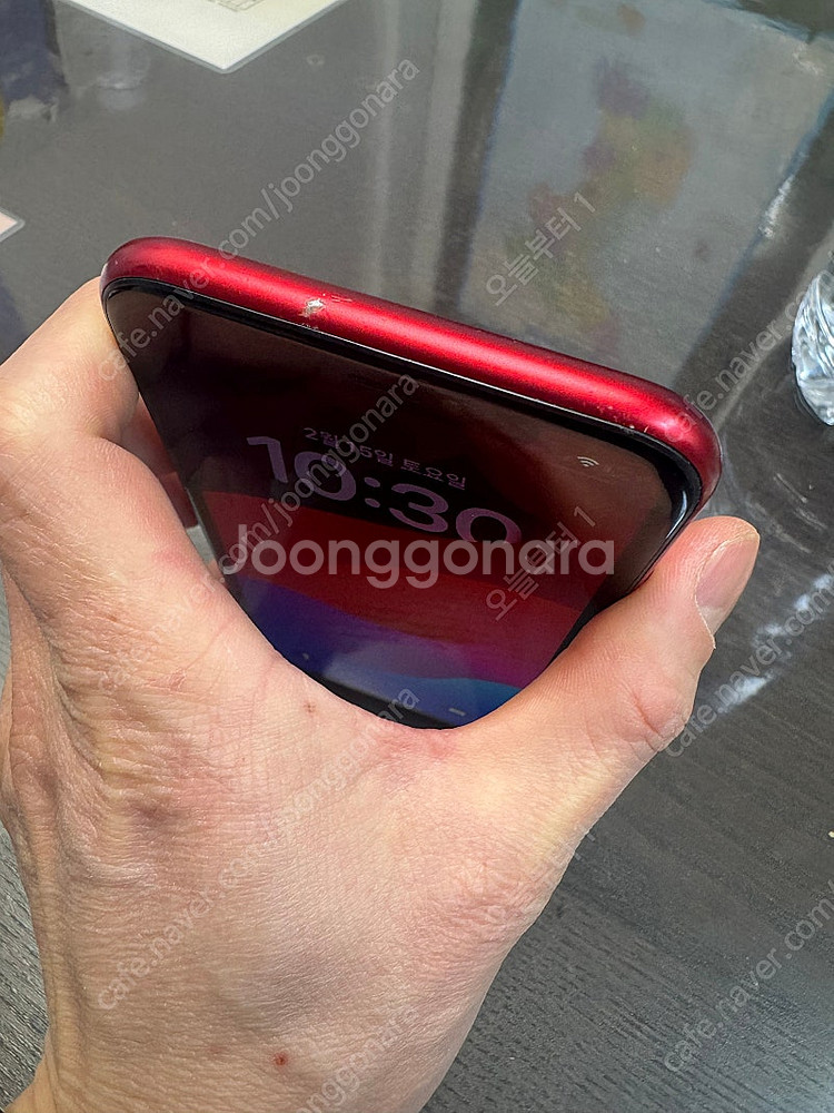 아이폰xr 256 레드 배터리82% 팝니다(상태좋음)--2