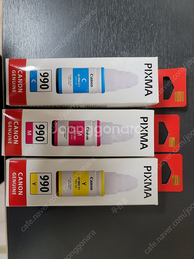 캐논 PIXMA 990 무한잉크 리필 정품 컬러 3종--0