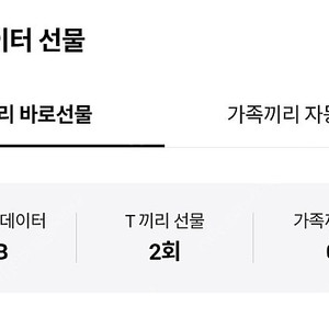 SKT 데이터 1기가 2천원 2기가 3천원 팝니다.(빠른선물)