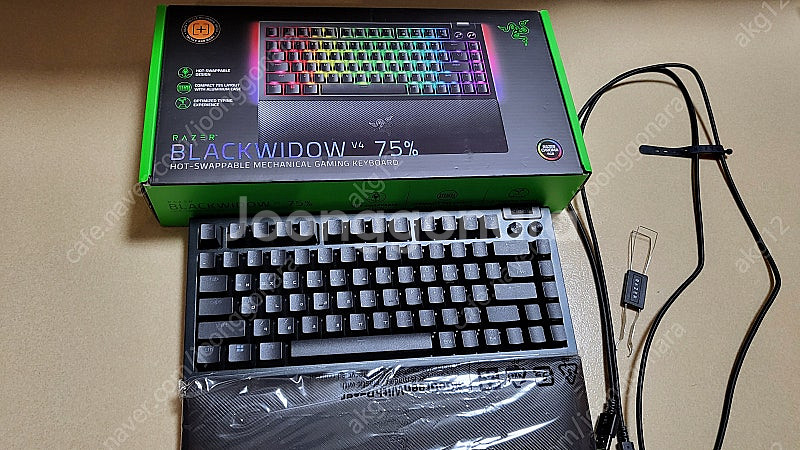 razer 블랙위도우 v4 75% 블랙 오렌지축 판매합...--0