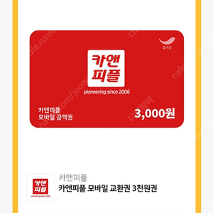 카앤피플 3천원할인권(1000원 판매)