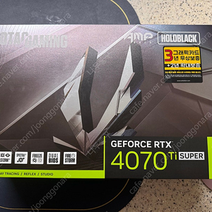 ZOTAC GAMING 지포스 RTX 4070 Ti SUPER AMP Holo D6X 16GB 판매합니다