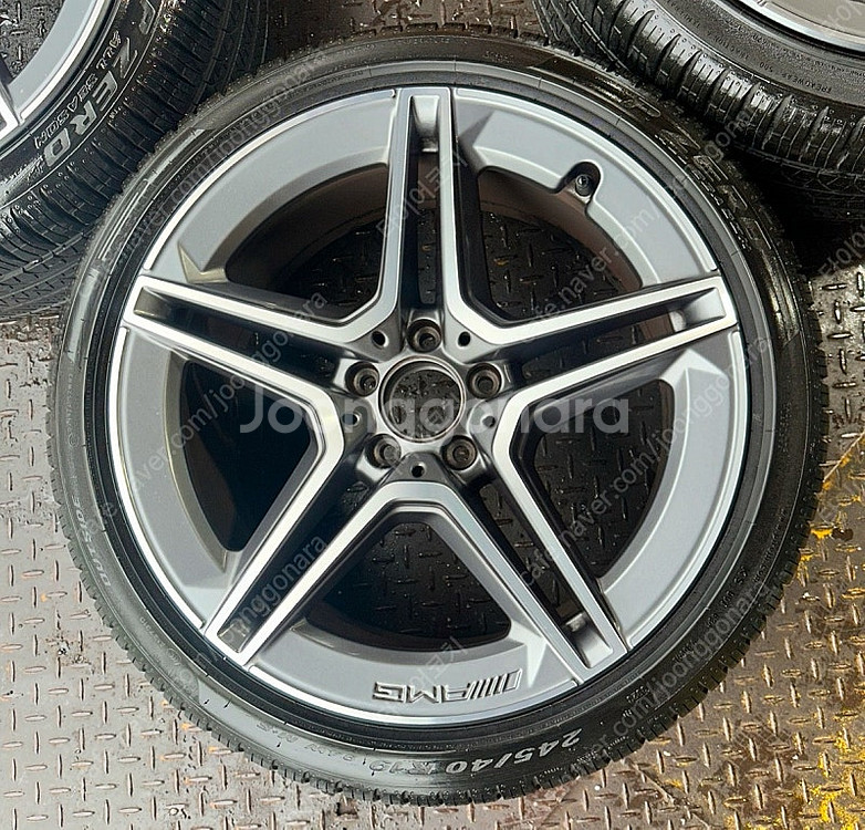 19인치 벤츠 AMG 건메탈폴리쉬 중고휠타이어 1대분 ...--3