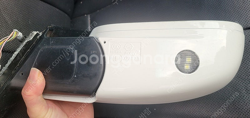 렉스턴W 사이드미러 조수석 10핀 (WAA 흰색)--3