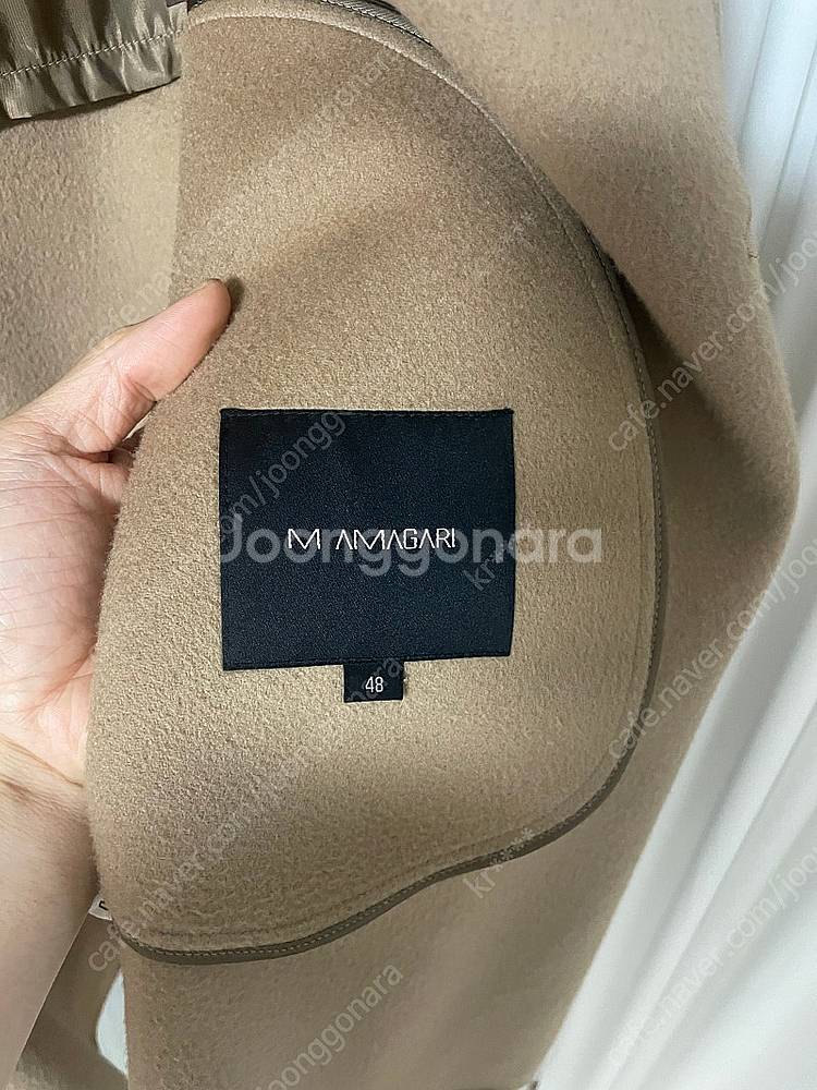 마마가리 미니멀 핸드메이드 코트 베이지 48Size--2