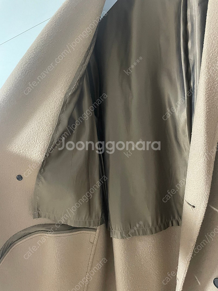 마마가리 미니멀 핸드메이드 코트 베이지 48Size--5
