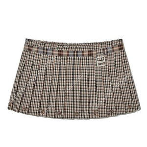 글로니 러셀 스커트 S RUSSELL PLAID MINI SKIRT (BROWN PLAID)