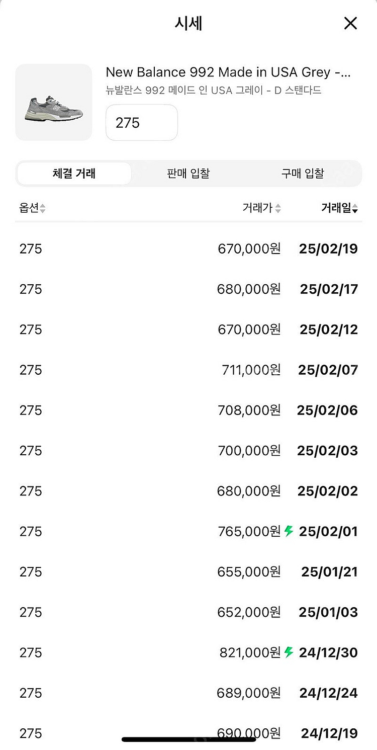 (미개봉) 뉴발란스 992 그레이 275사이즈--1