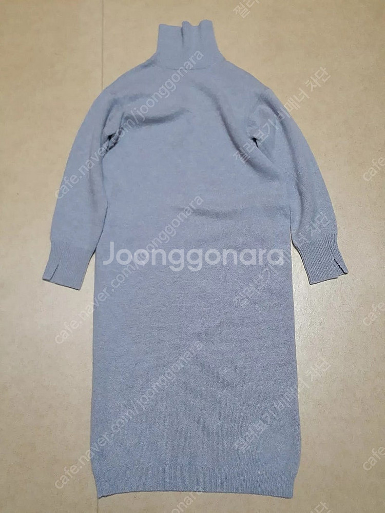 더캐시미어 캐시미어100터틀넥 니트원피스S--2
