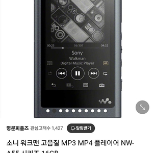 소니 SONY mp3 모델 NW-a55