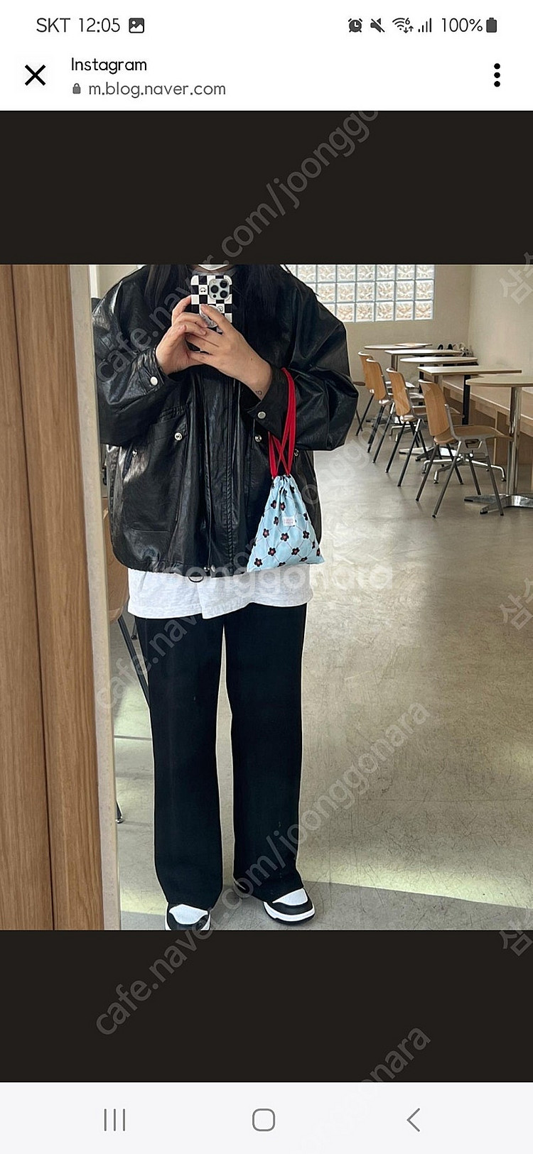 빈티지 레더자켓 오버핏--2
