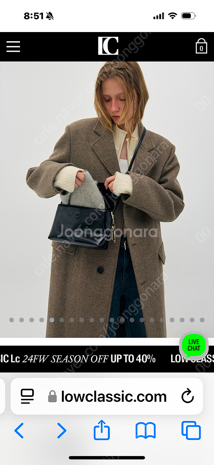 로우클래식 오버사이즈 3버튼 울 코트 오트밀--0