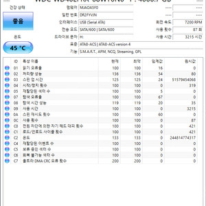 (거의 새상품) WD 하드디스크 4TB 레드 RED 모델 HDD, Western Digital RED 4TB HDD (WD40EFRX, 4TB)