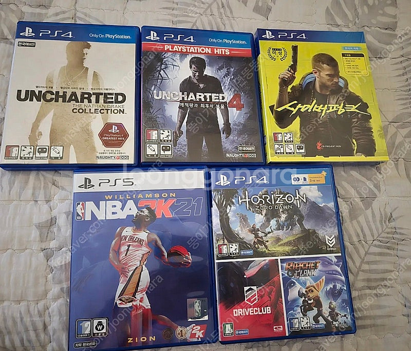 PS4 언차티드 등 6개 디스크타이틀 CD--0
