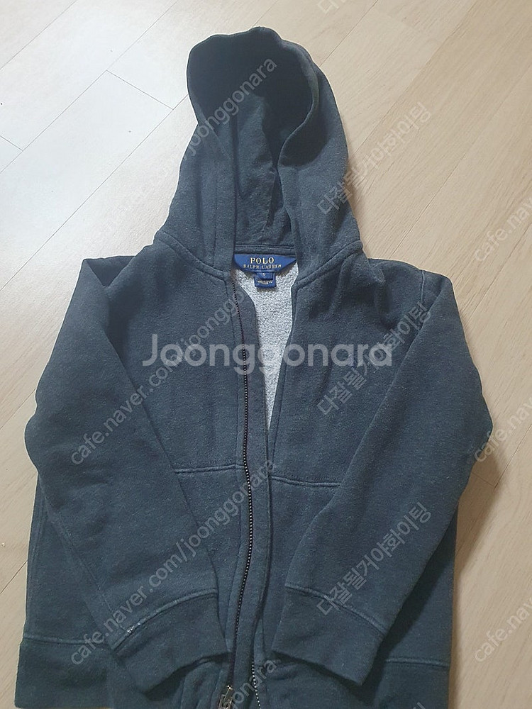 폴로 기모 후드 집업 5t--0
