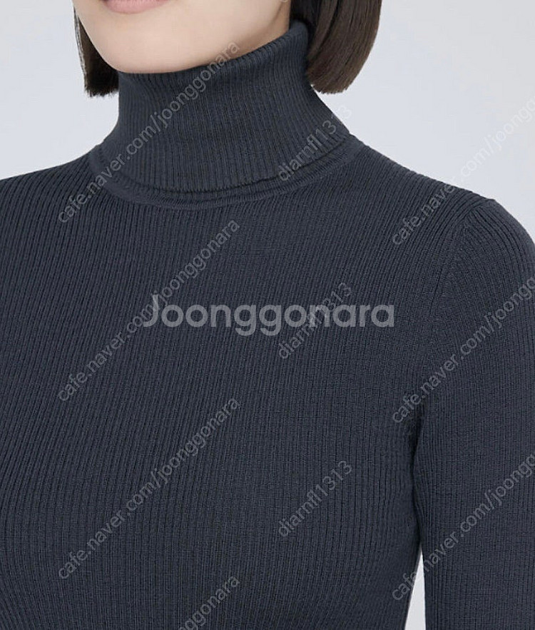 MUJI] 여성 워셔블 울 리브 터틀넥 스웨터-4장 개...--6