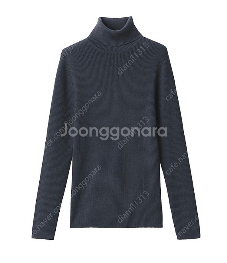 MUJI] 여성 워셔블 울 리브 터틀넥 스웨터-4장 개...--8