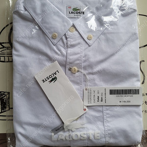 lacoste all white 샴브레이 shirts