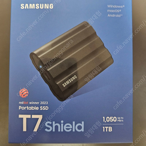 미개봉 삼성 포터블 외장 SSD T7 쉴드 1TB