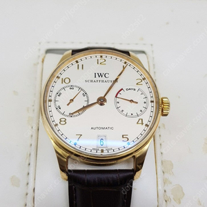 IWC 포르투기저 세븐데이즈 5001 금부엉이 로즈골드 금통