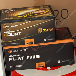 맥스엘리트 MAXWELL COUNT 750W 80PLUS GOLD 본체+플렛멀티팩 미사용 팝니다.