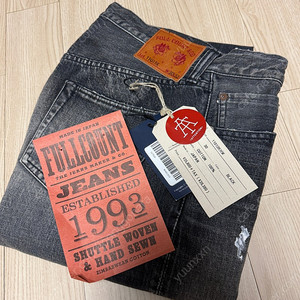 풀카운트 1101 다트포드 블랙(1101BKHW Black Straight Denim Dartford) 30사이즈