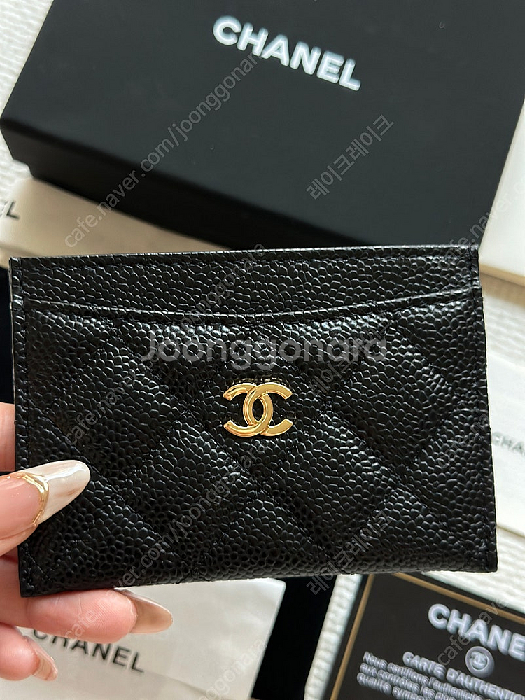 [판매 새상품]샤넬 chanel 캐비어 금장 클래식 카...--1