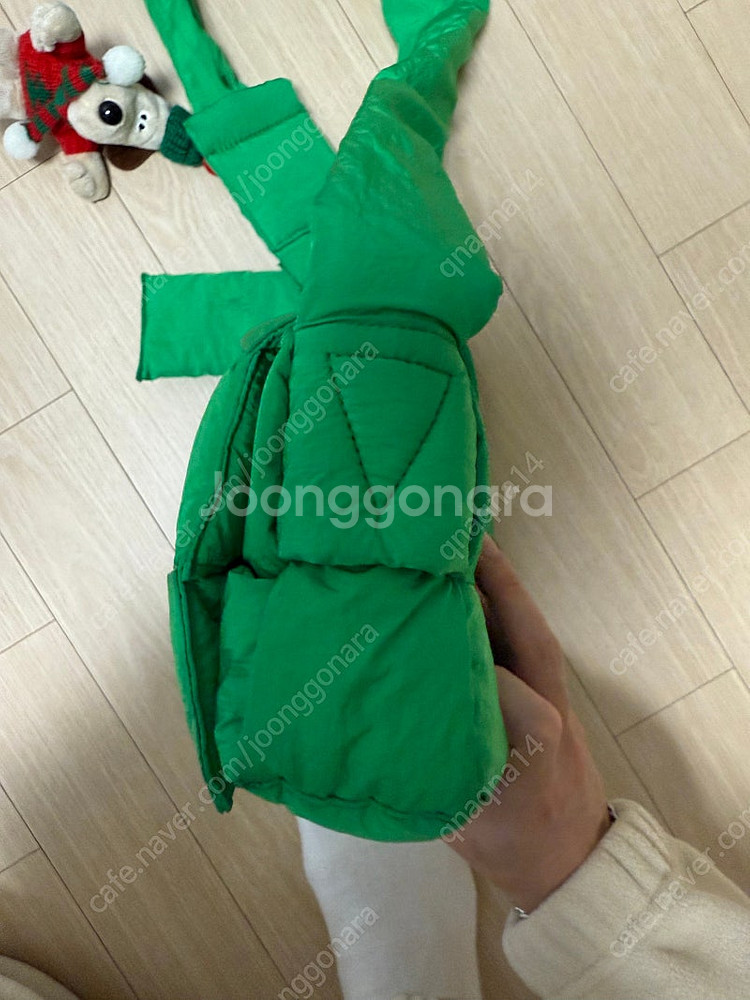 보테가베네타 패딩 카세트백 그린 판매--4