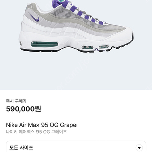 나이키 에어맥스 95 OG Grape US10(280)