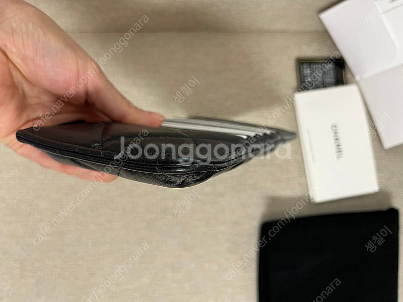 샤넬19폰파우치 카드홀더 장지갑--5