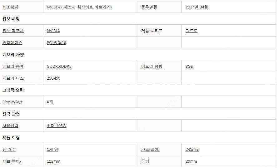 쿼드로 P4000 ( QUADRO P4000 ) 8G ...--1