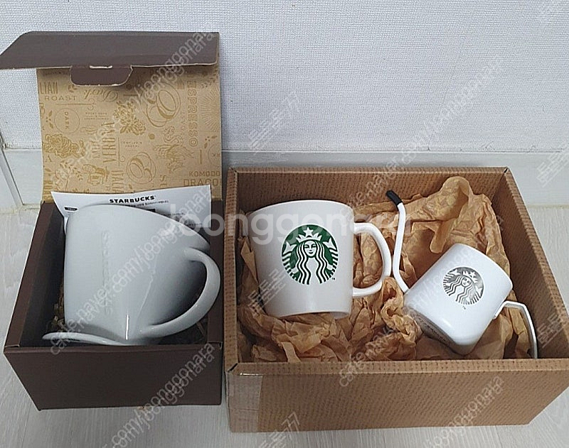 스타벅스 화이트 사이렌 핸드 드립 캐틀, 아이코닉 머그 , 화이트 클래식 푸어 오비 콘드리퍼 ( 2020 우수고객 ...--0