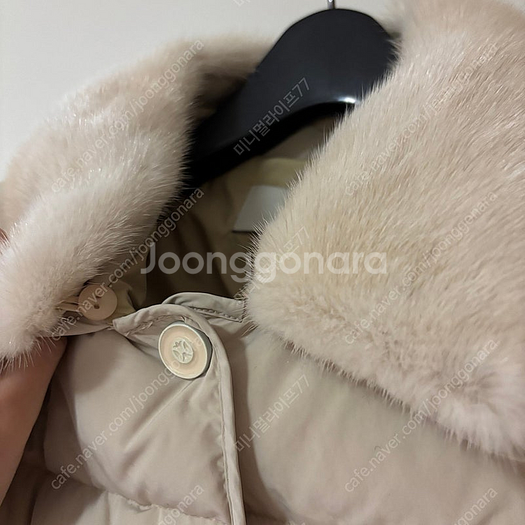 듀엘 밍크카라 구스 다운 숏패딩 올드머니룩 점퍼 자켓--5