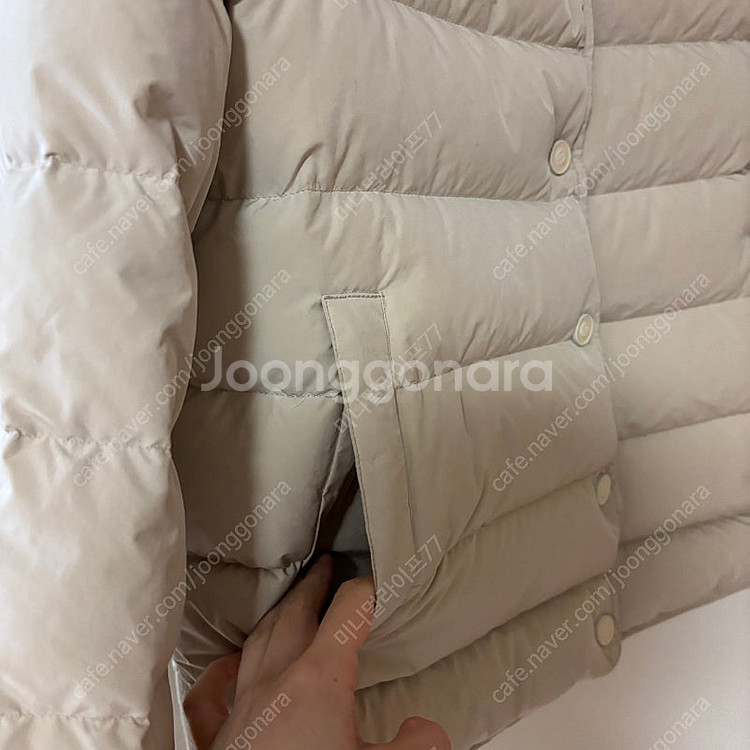 듀엘 밍크카라 구스 다운 숏패딩 올드머니룩 점퍼 자켓--6