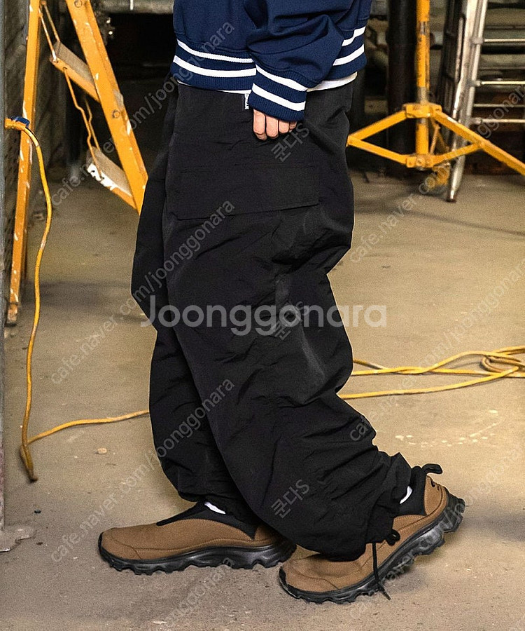 엑스톤즈 셔링 카고 팬츠 블랙 S 새상품--0