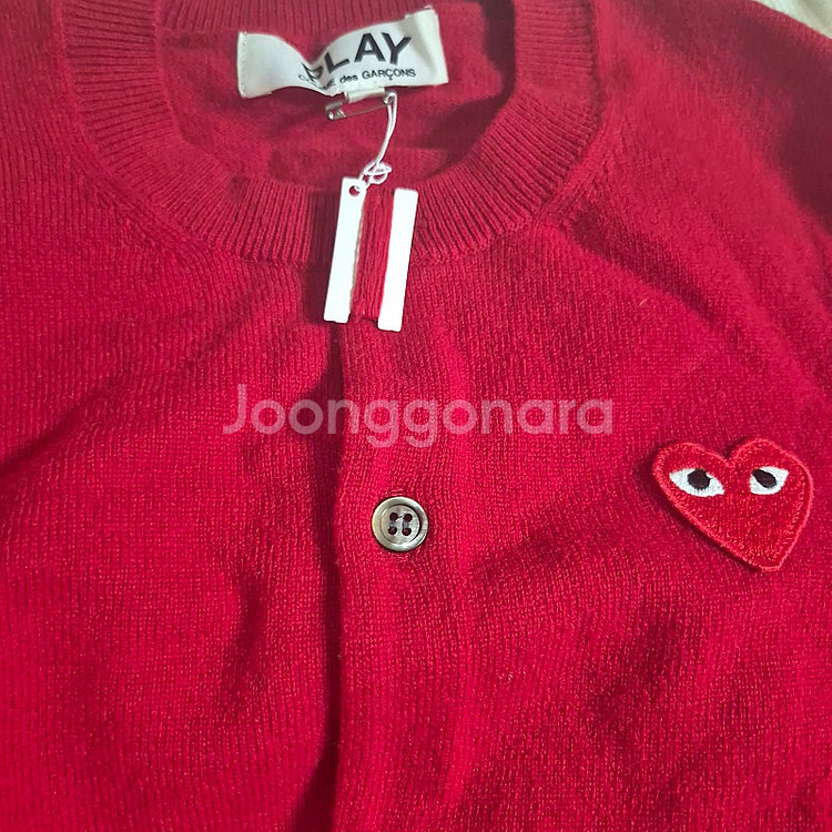 꼼데가르송 레드 가디건 여성 m 사이즈 새상품--0
