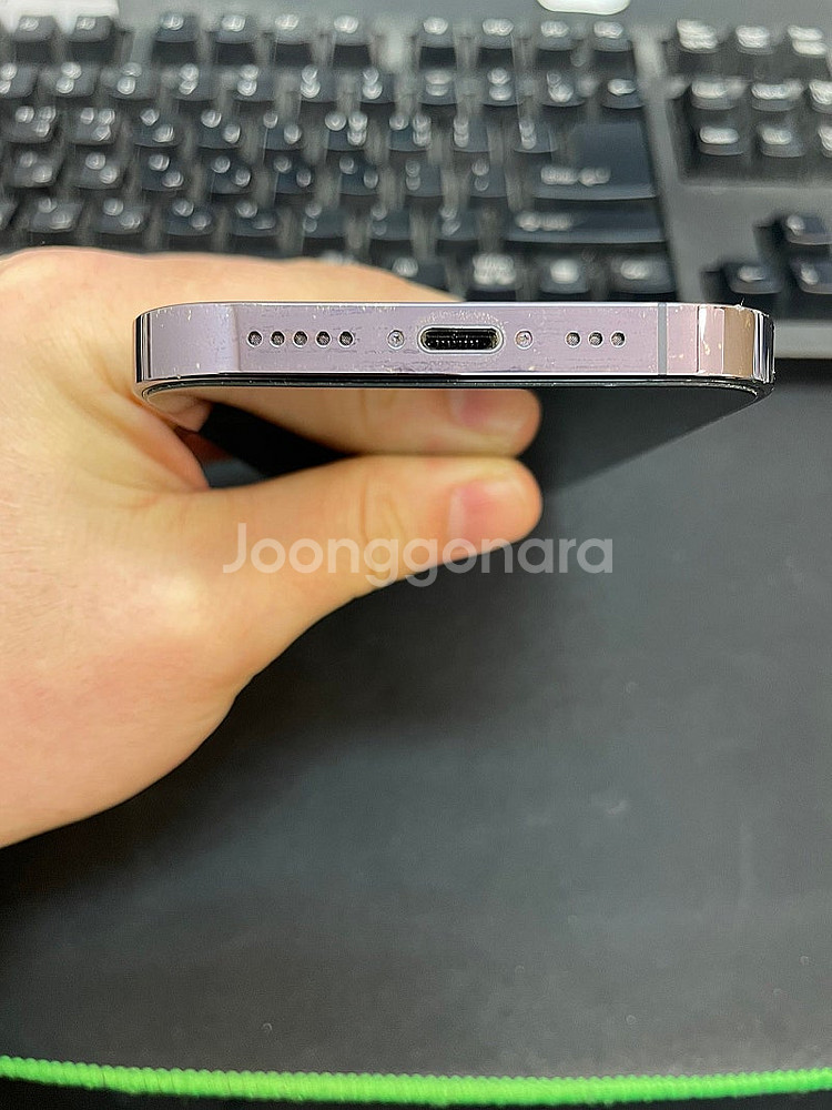 아이폰14프로 퍼플 128GB 상태좋은 중고65만팝니다...--5