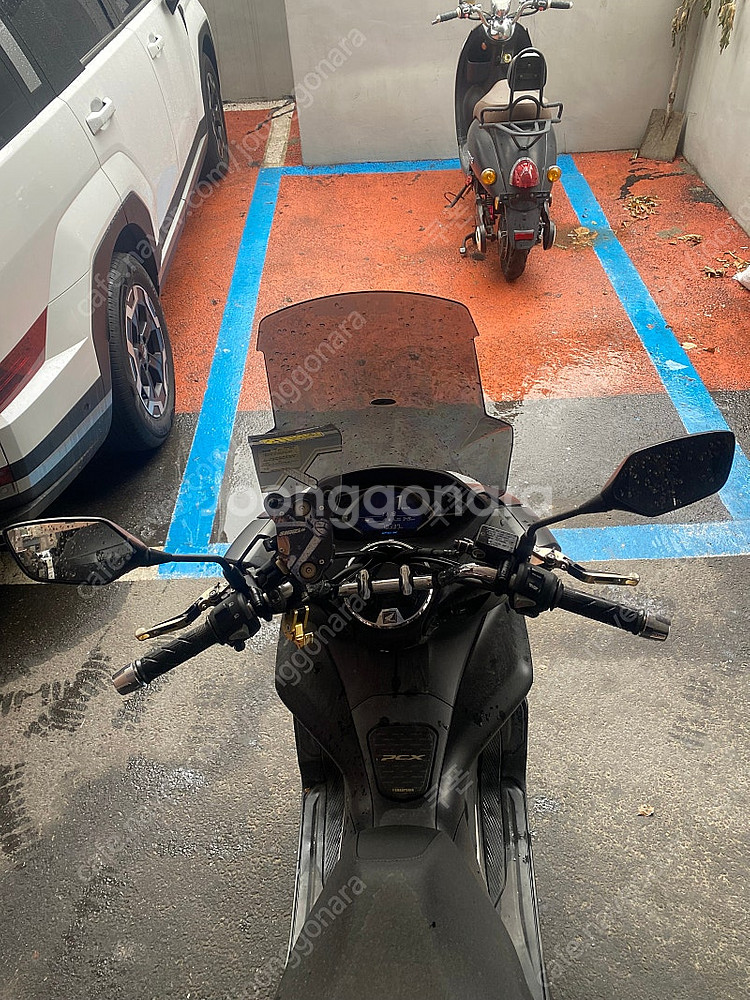 혼다 pcx125 무광 블랙 요시무라 , 아라이헬멧--3