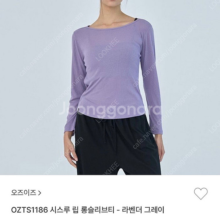 오즈이즈 시스루 립 롱슬리브 라벤더그레이 s--0